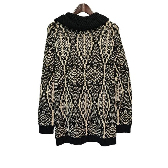 TALBOTS Southwestern Cardigan Aztec Sweater Wool Blend MEDIUM - Picture 4 of 6